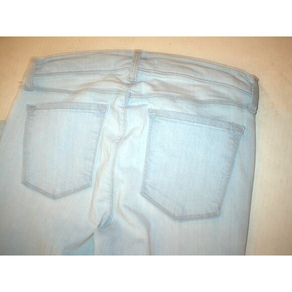 New $325 Designer J Brand Jeans Womens 28 Stepped Back Light Blue White Catalina - Picture 6 of 7